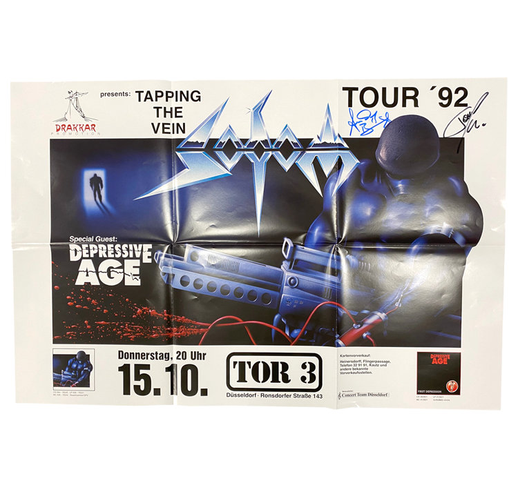 SODOM "Tapping the Vein" tour poster